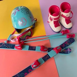 American Girl Doll Ski and helmet set